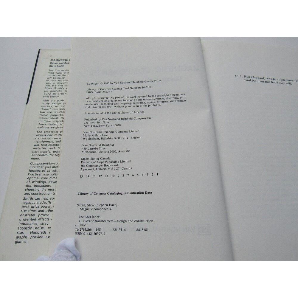 Magnetic Components Design & Applications Steve Smith 1985 First Printing Van - Picture 6 of 14